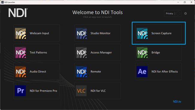 Screen Capture function of NDI Tools